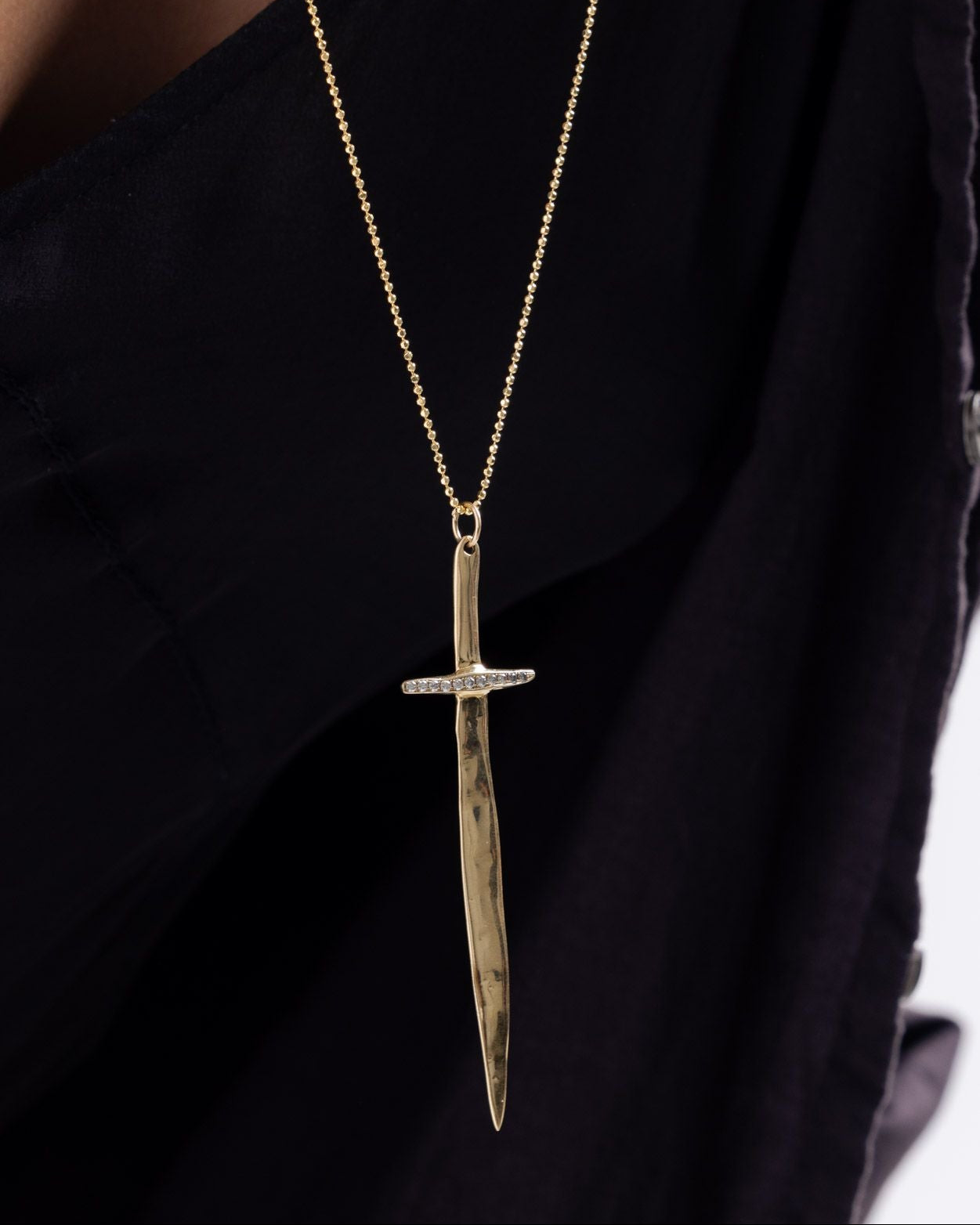 RAW SWORD NECKLACE - GOLD