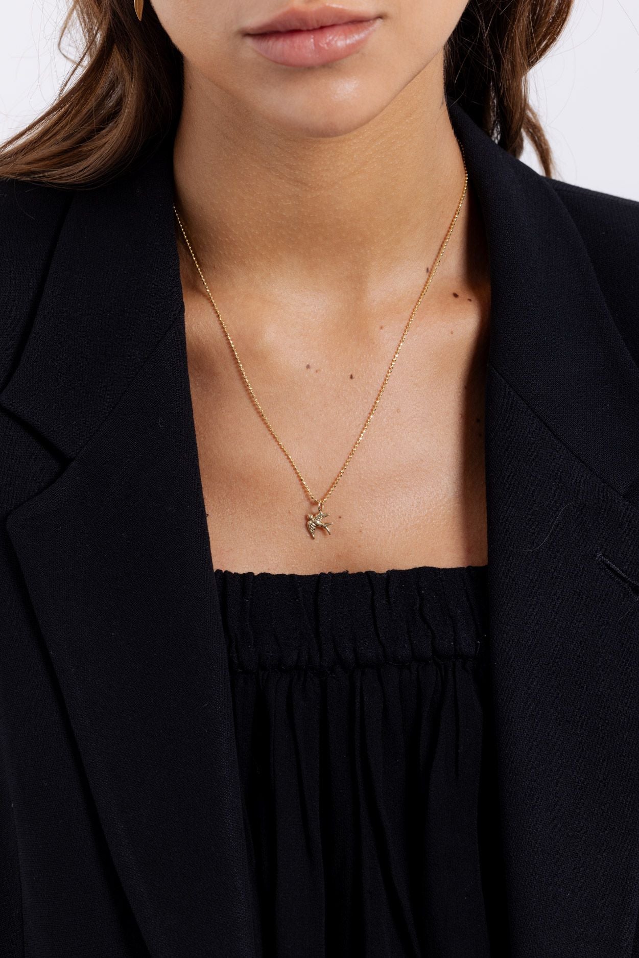 Swallow Pendant Necklace - Gold