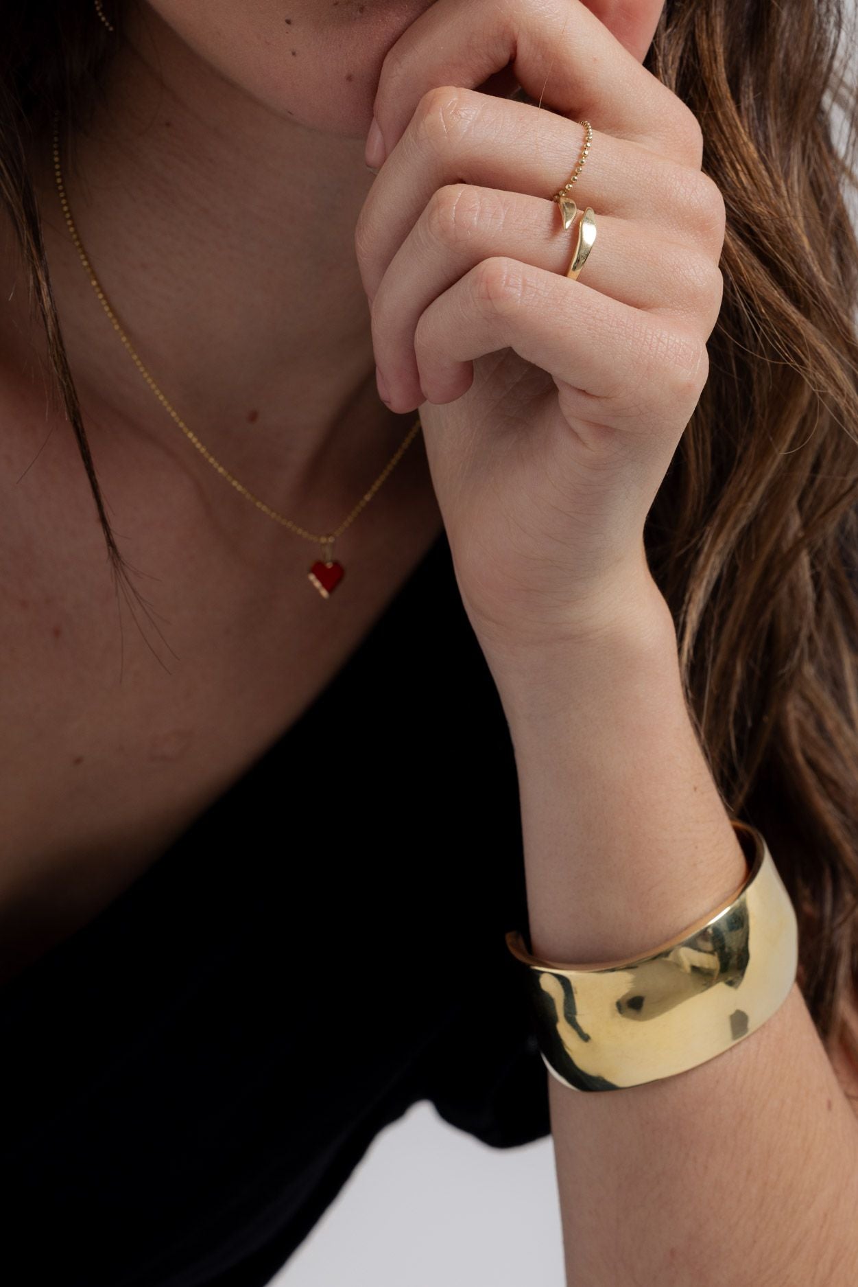 Raw Snake Ring - Gold
