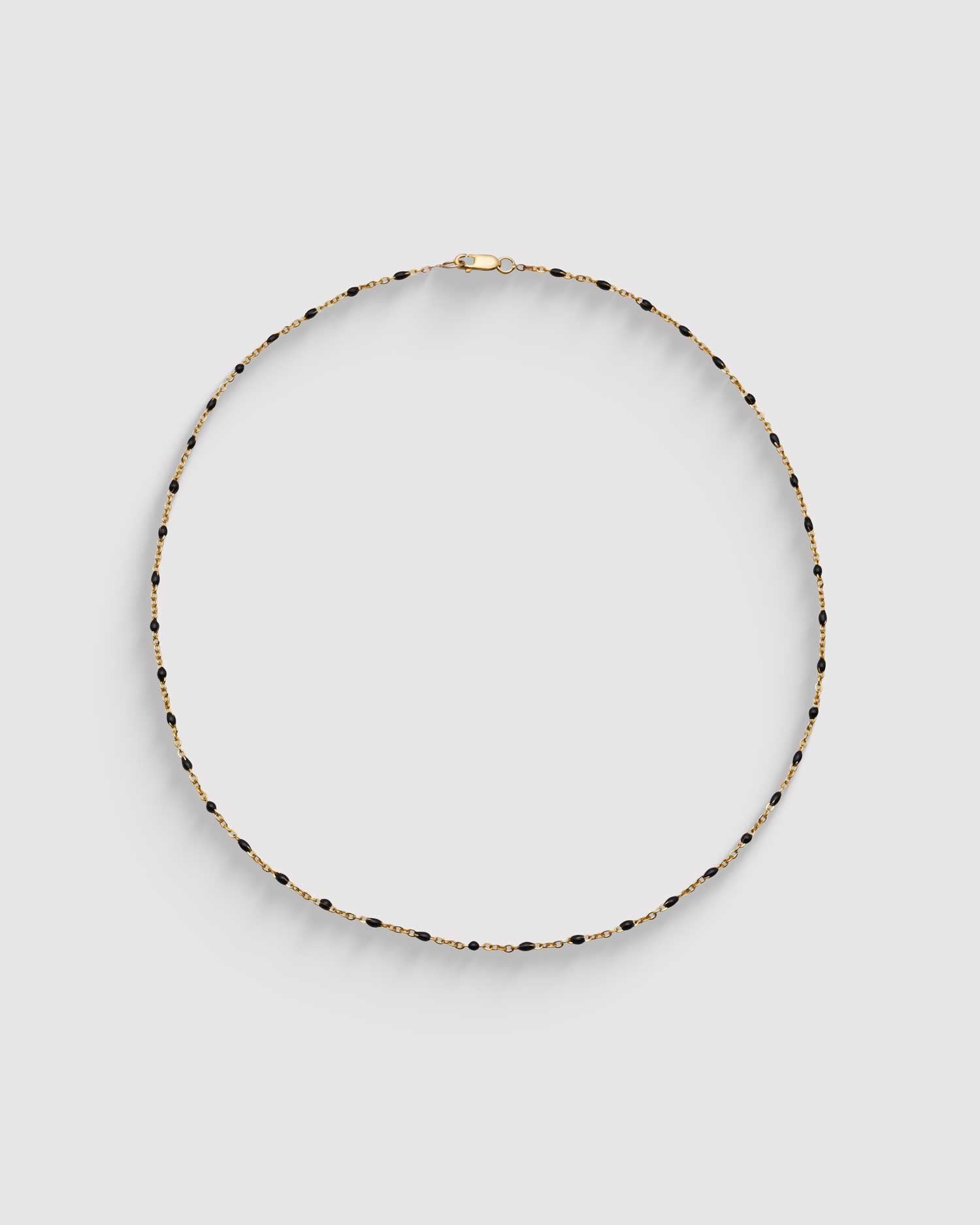 Black Enamel Choker - 14K Gold Filled