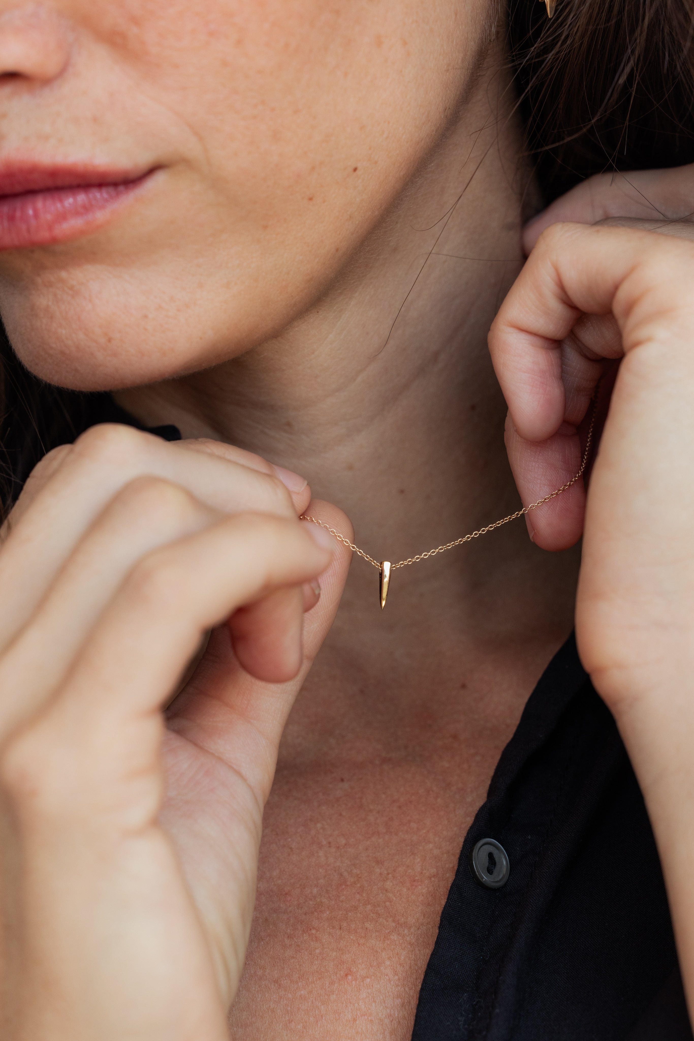 Mini Horn Necklace - Gold