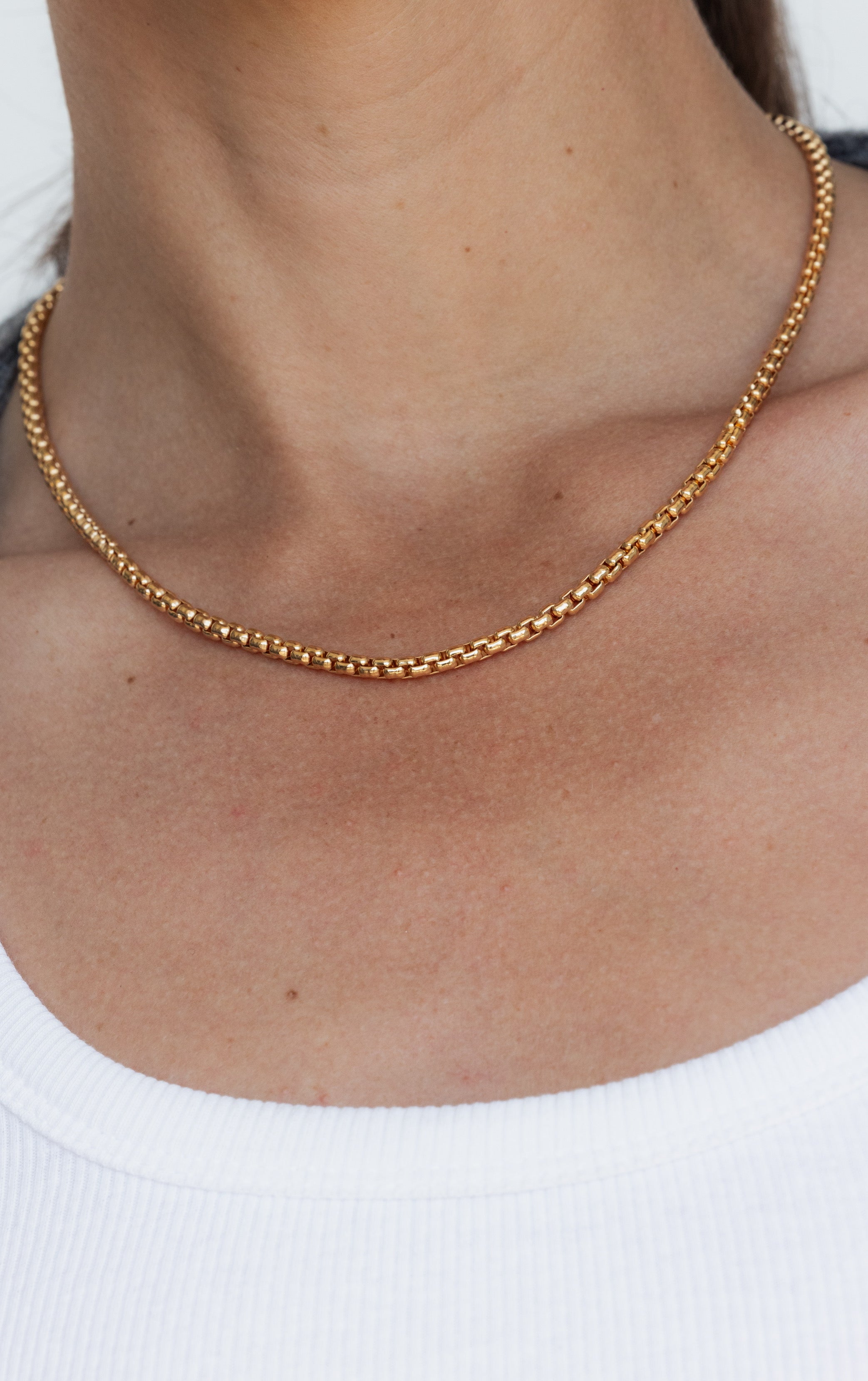 Box Chain Choker - 14K Gold Filled