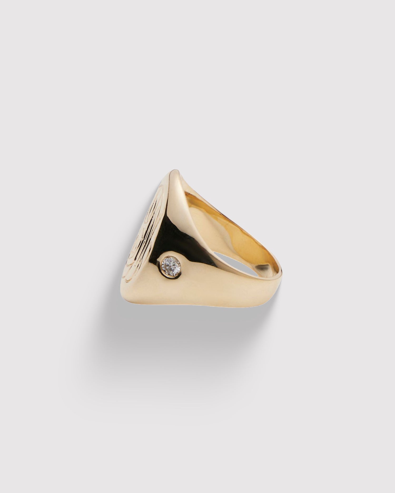 Diamond J Ring - Gold