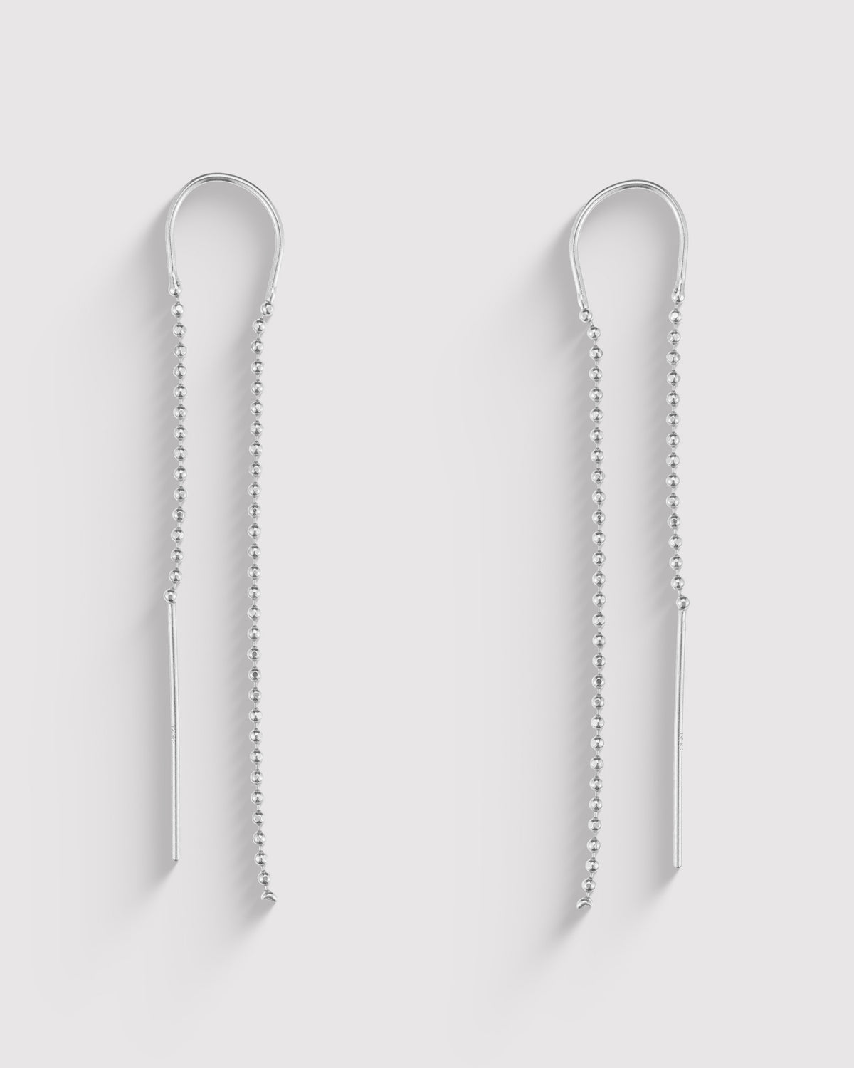 Drop Chain Earrings - Sterling Silver