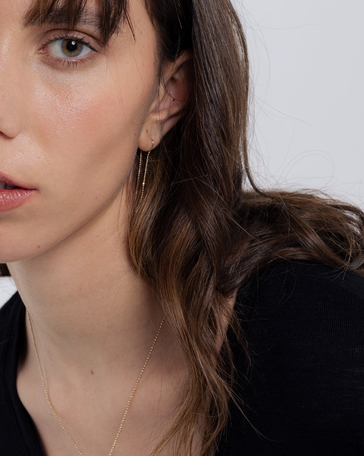 Drop Chain Earrings - Gold