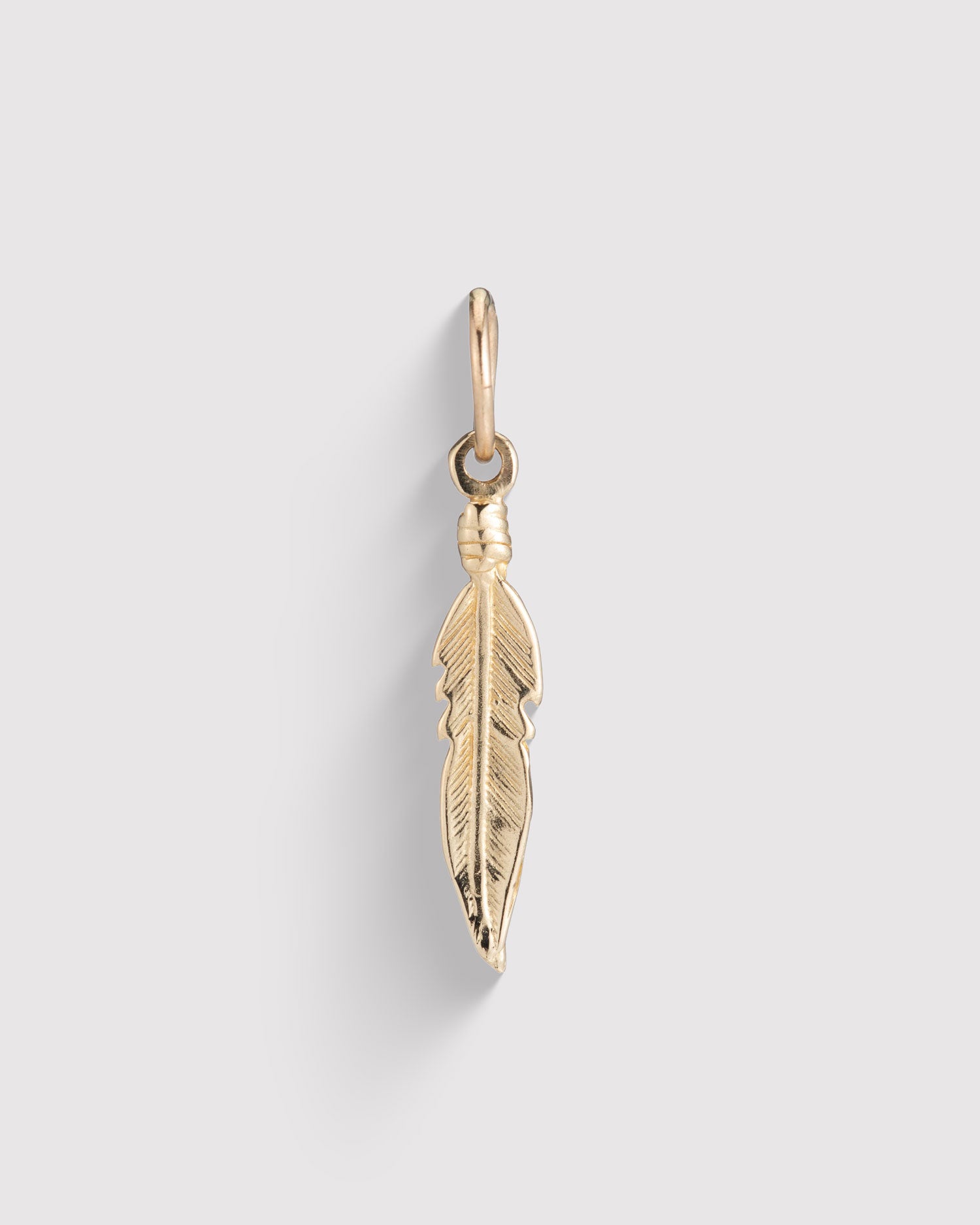 Feather Pendant - Gold
