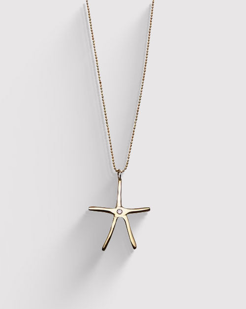 Diamond Five Pointed Star Pendant