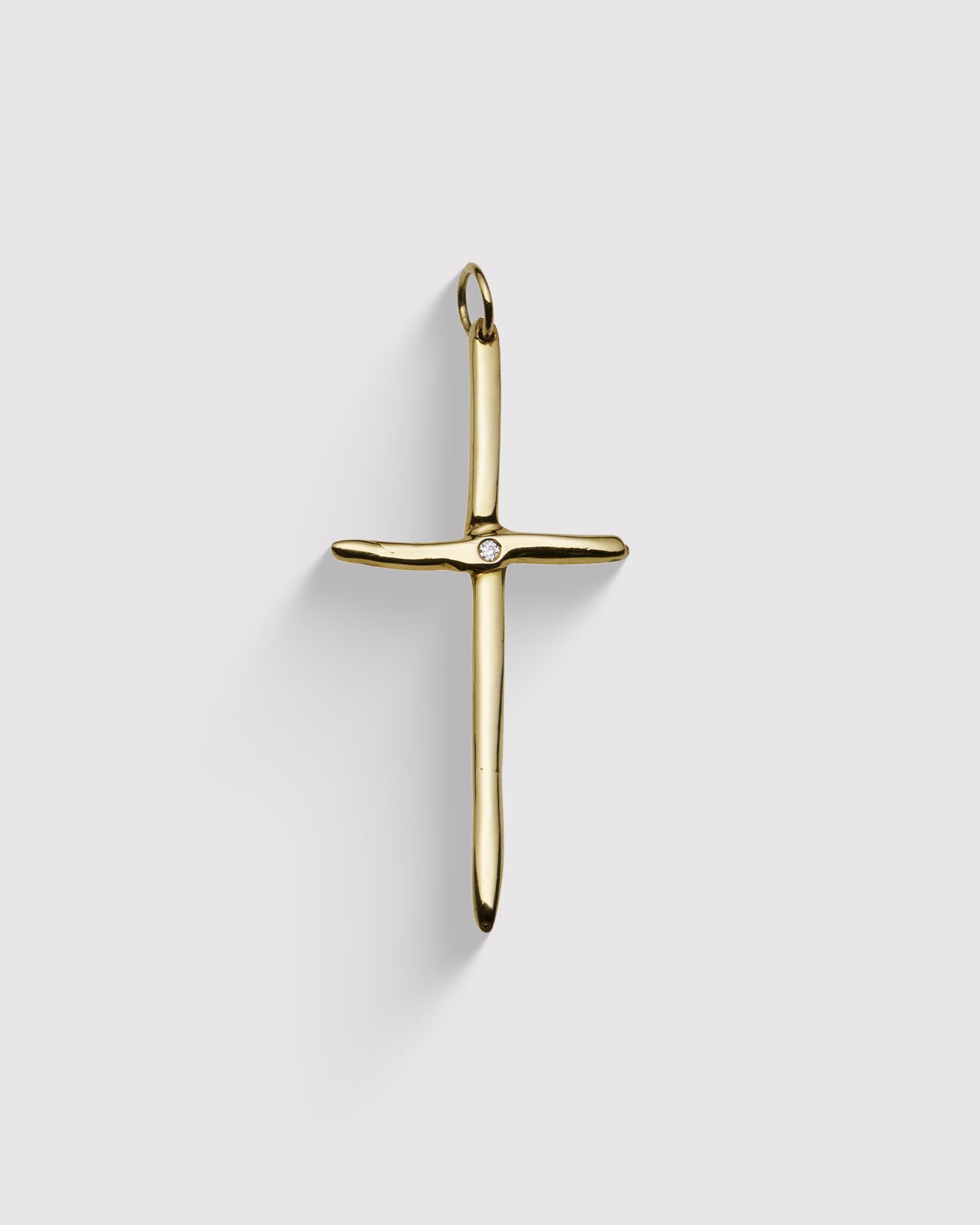 Raw Long Cross with Diamond
