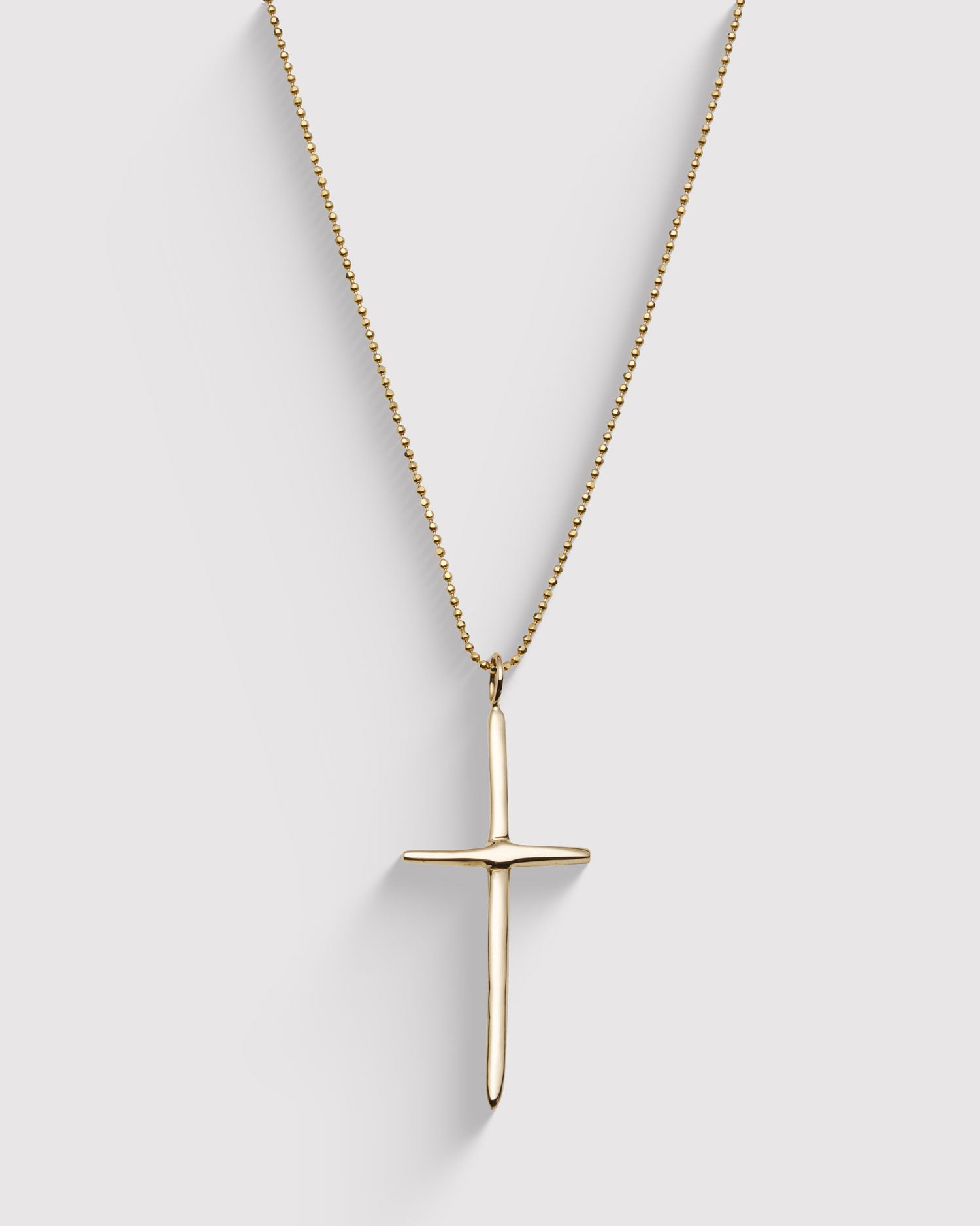 Raw Long Cross Necklace