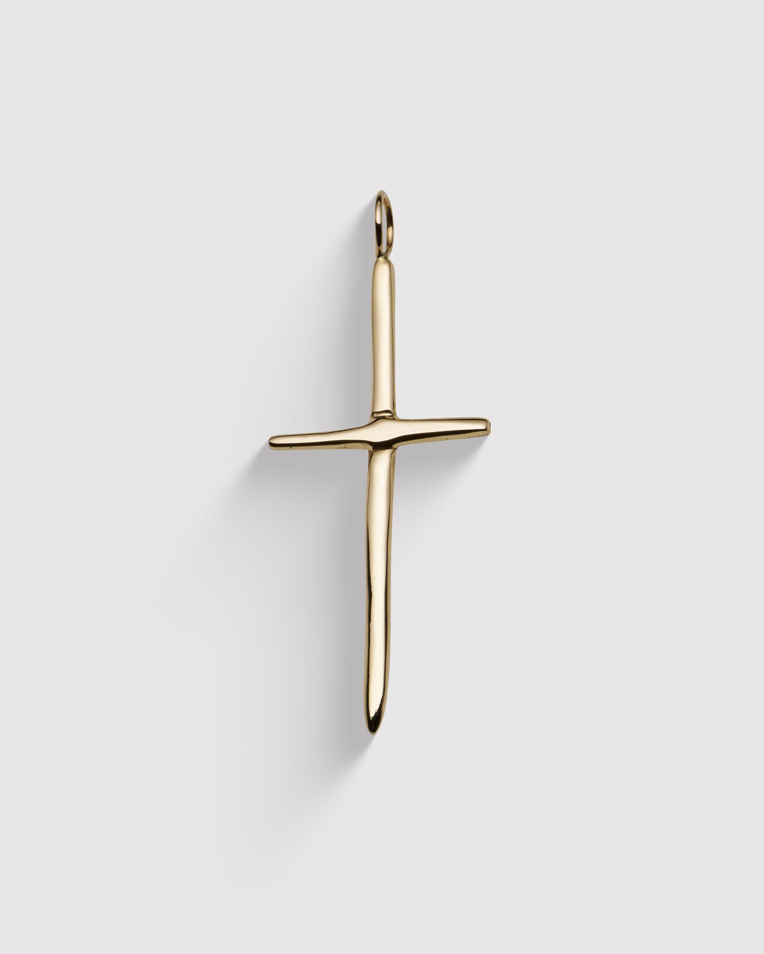 Raw Long Cross Pendant