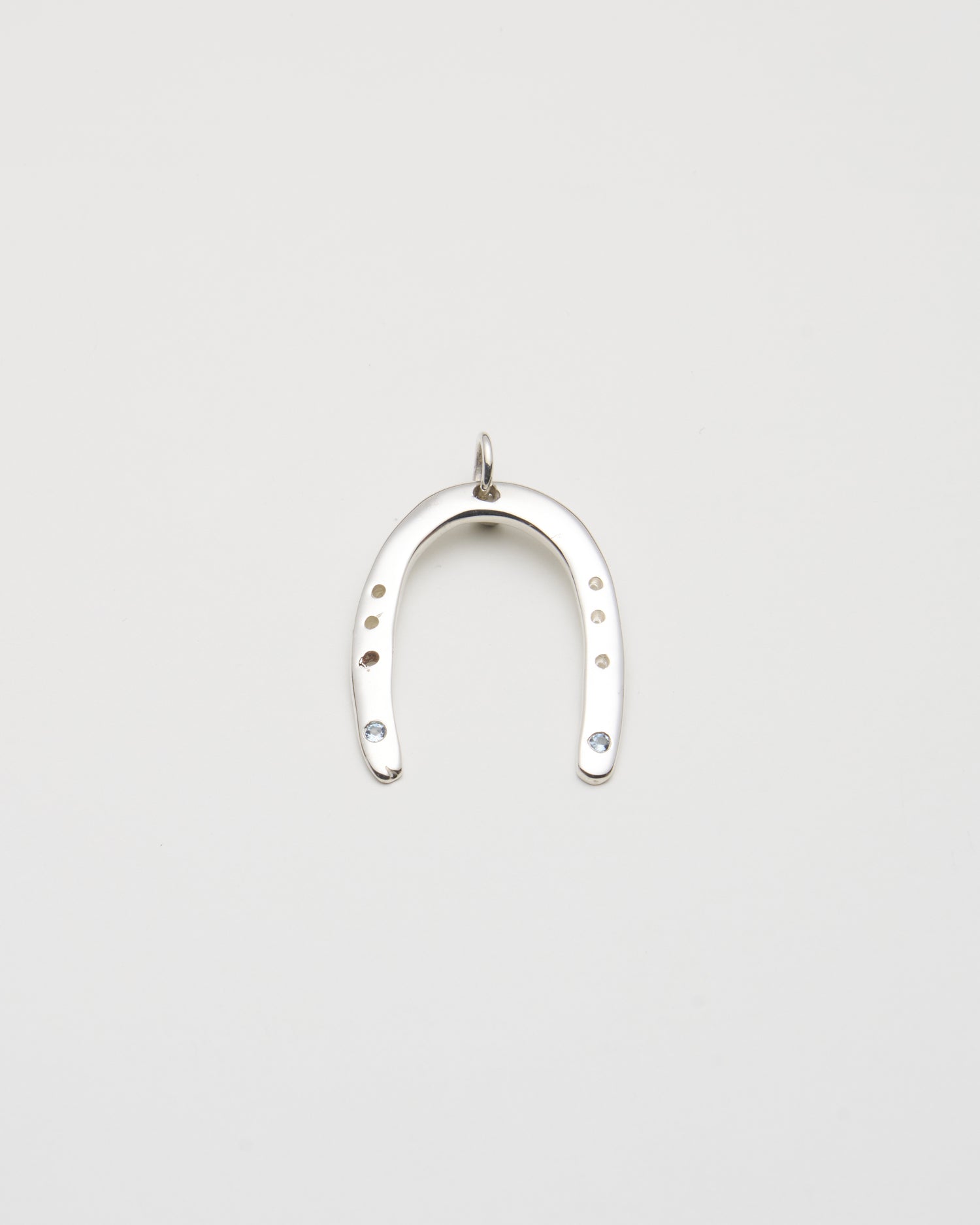 Raw Horseshoe Necklace - Silver