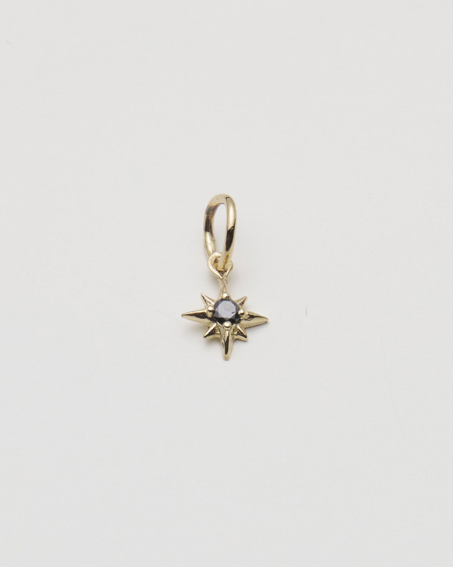 Mini North Star Pendant Earring - Black Diamond
