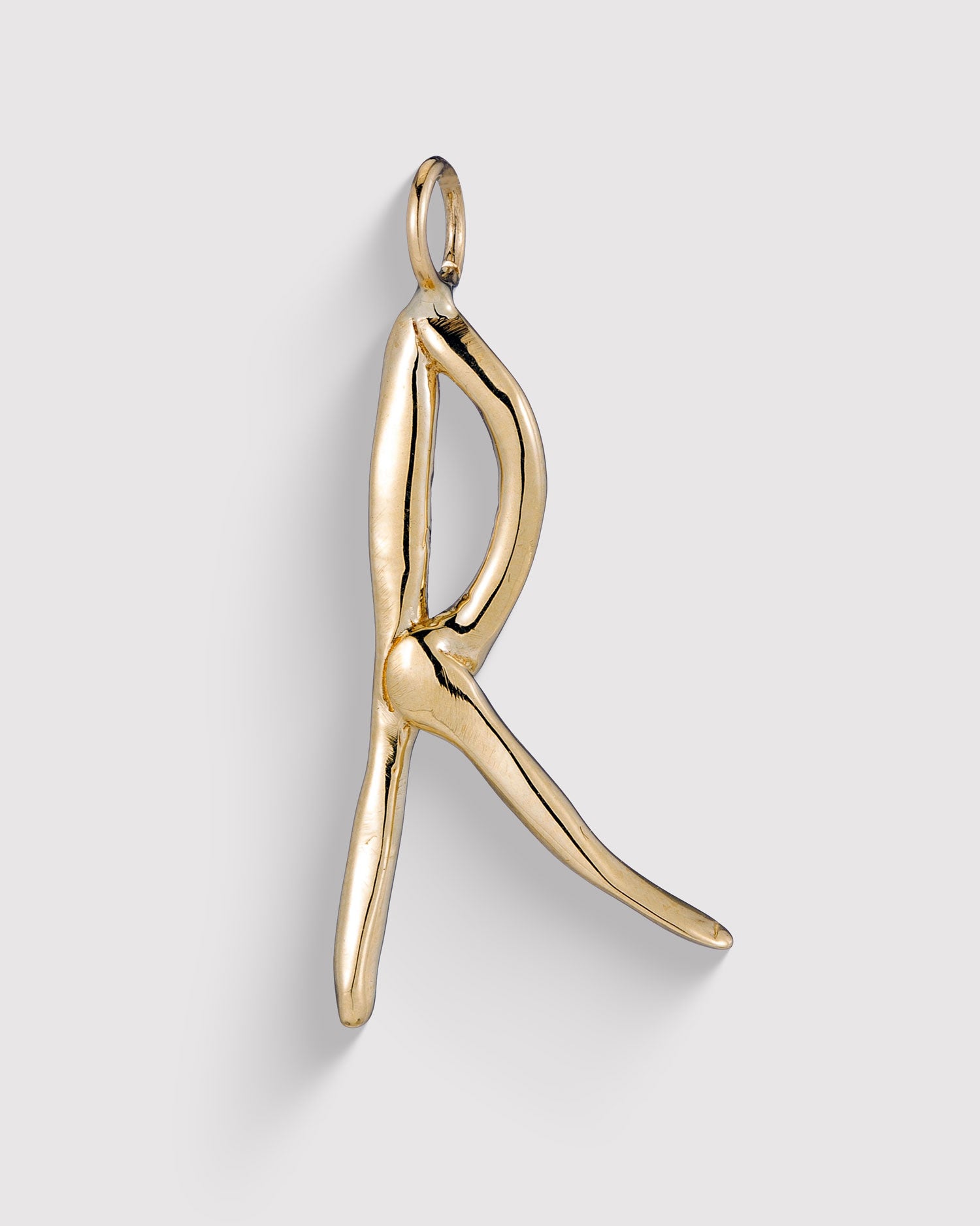 Raw Letter R - Gold