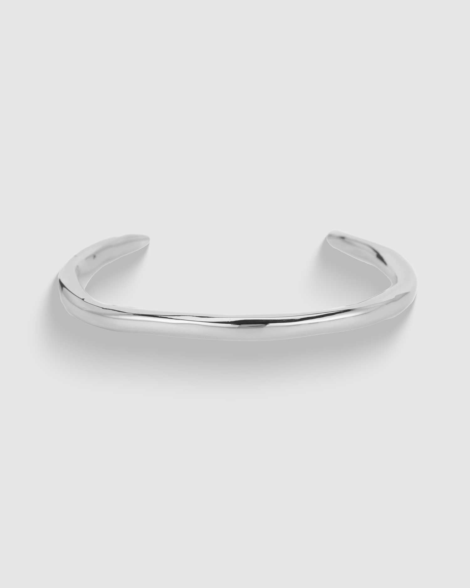 Raw Thin Cuff - Sterling Silver