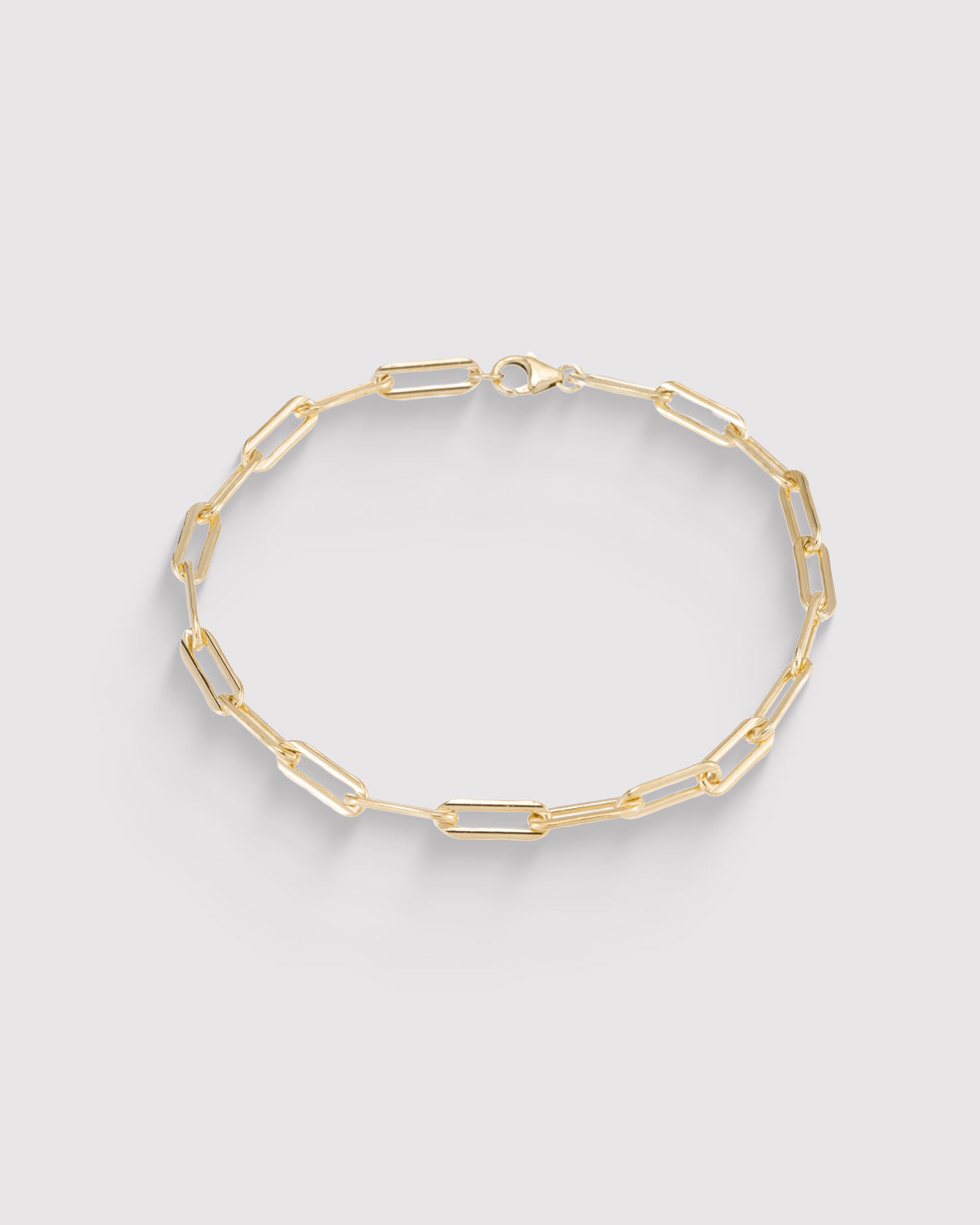 Rectangle Link Chain Anklet - 14K Gold Filled