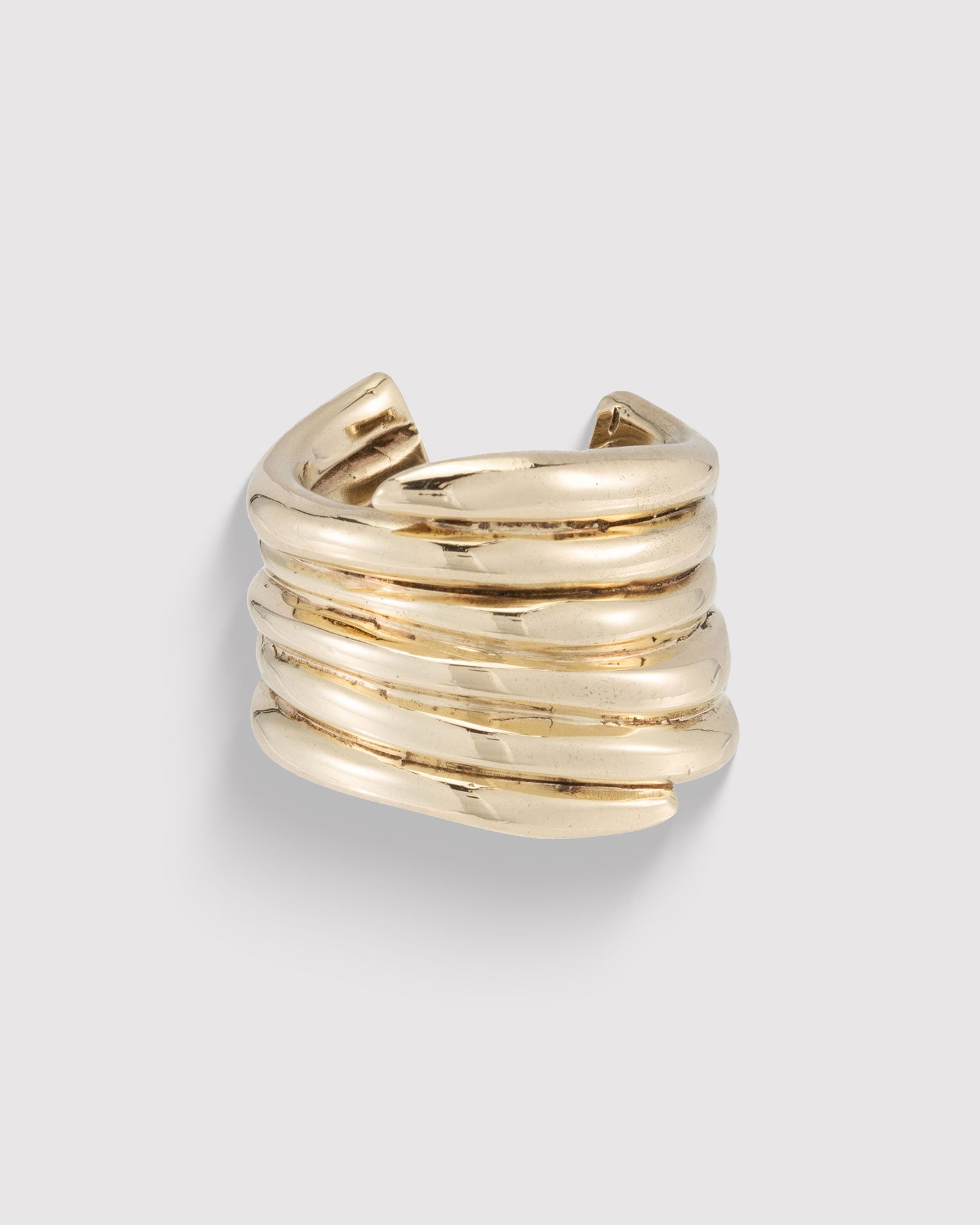 Raw Chunky Snake Ring - 14K Gold Plated