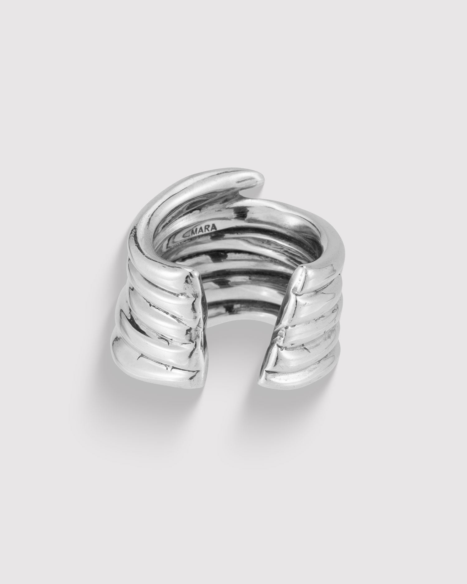 Raw Chunky Snake Ring - Sterling Silver