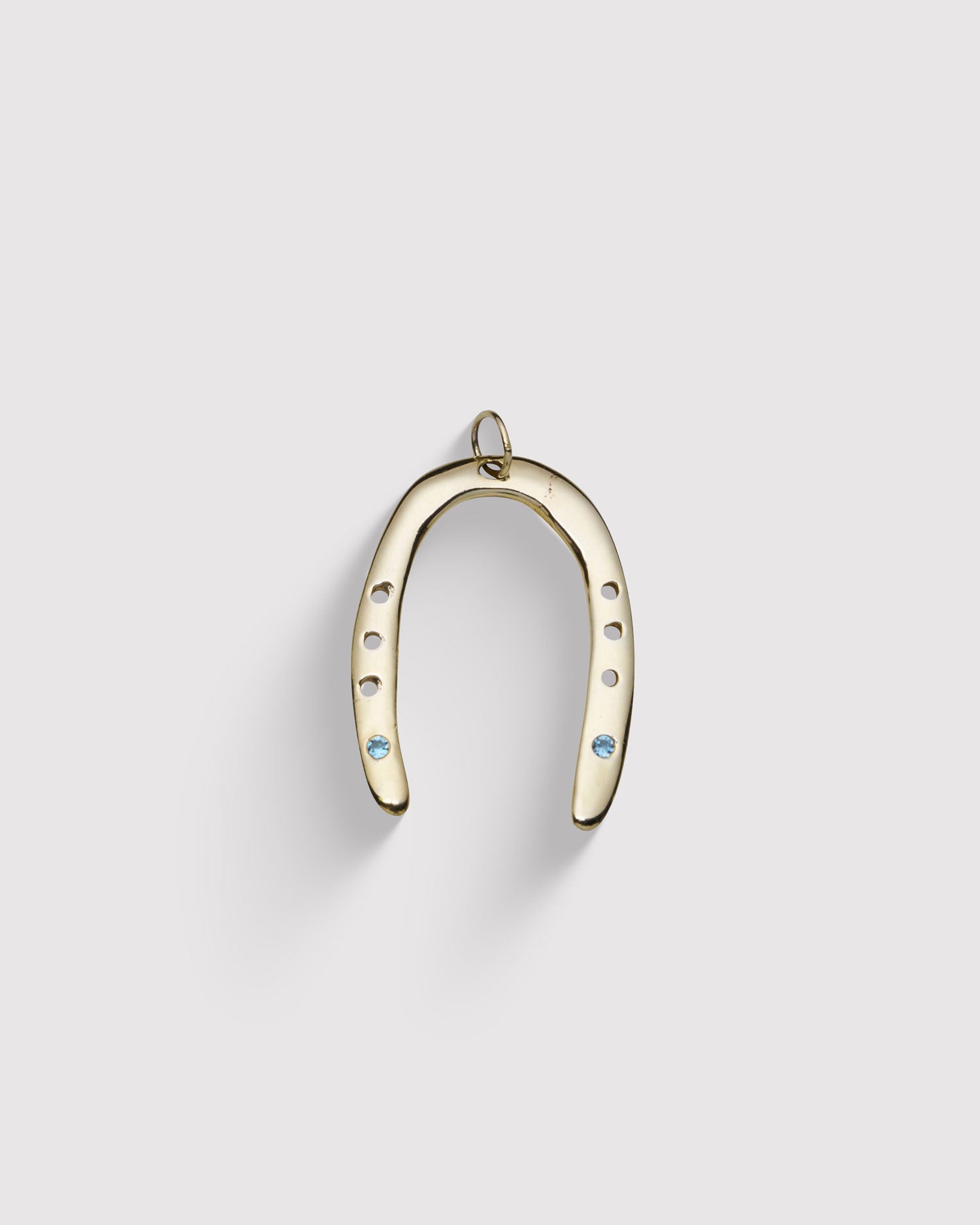Raw Horseshoe Pendant - Gold