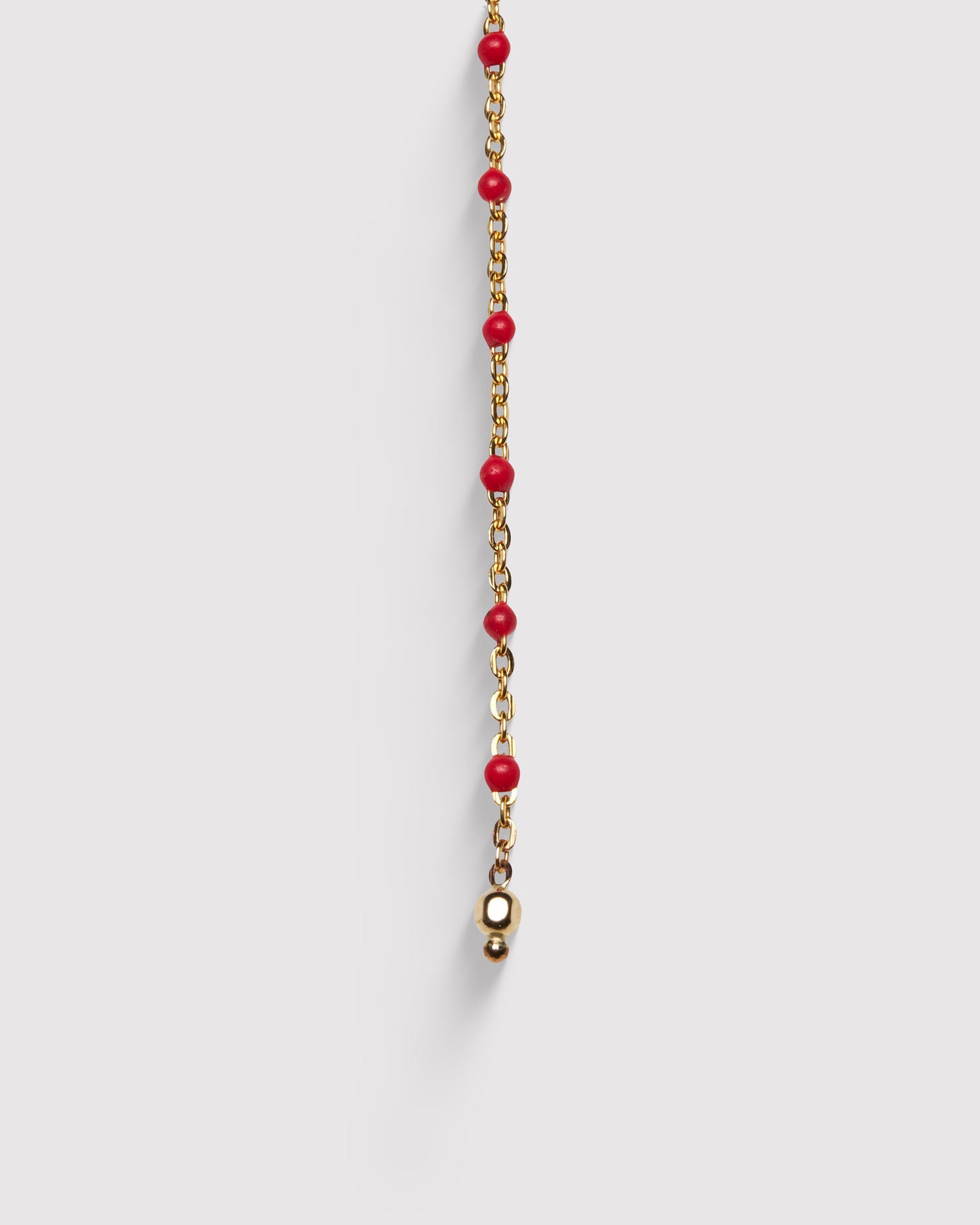 Red Enamel Lariat - 14K Gold Filled