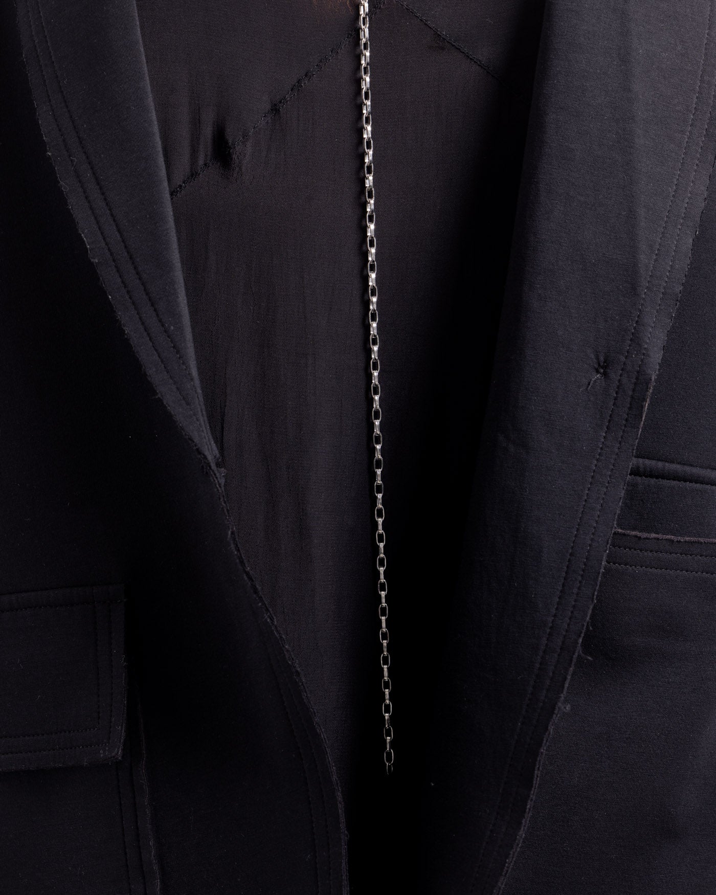 Pampa Long Necklace -Rodium Silver
