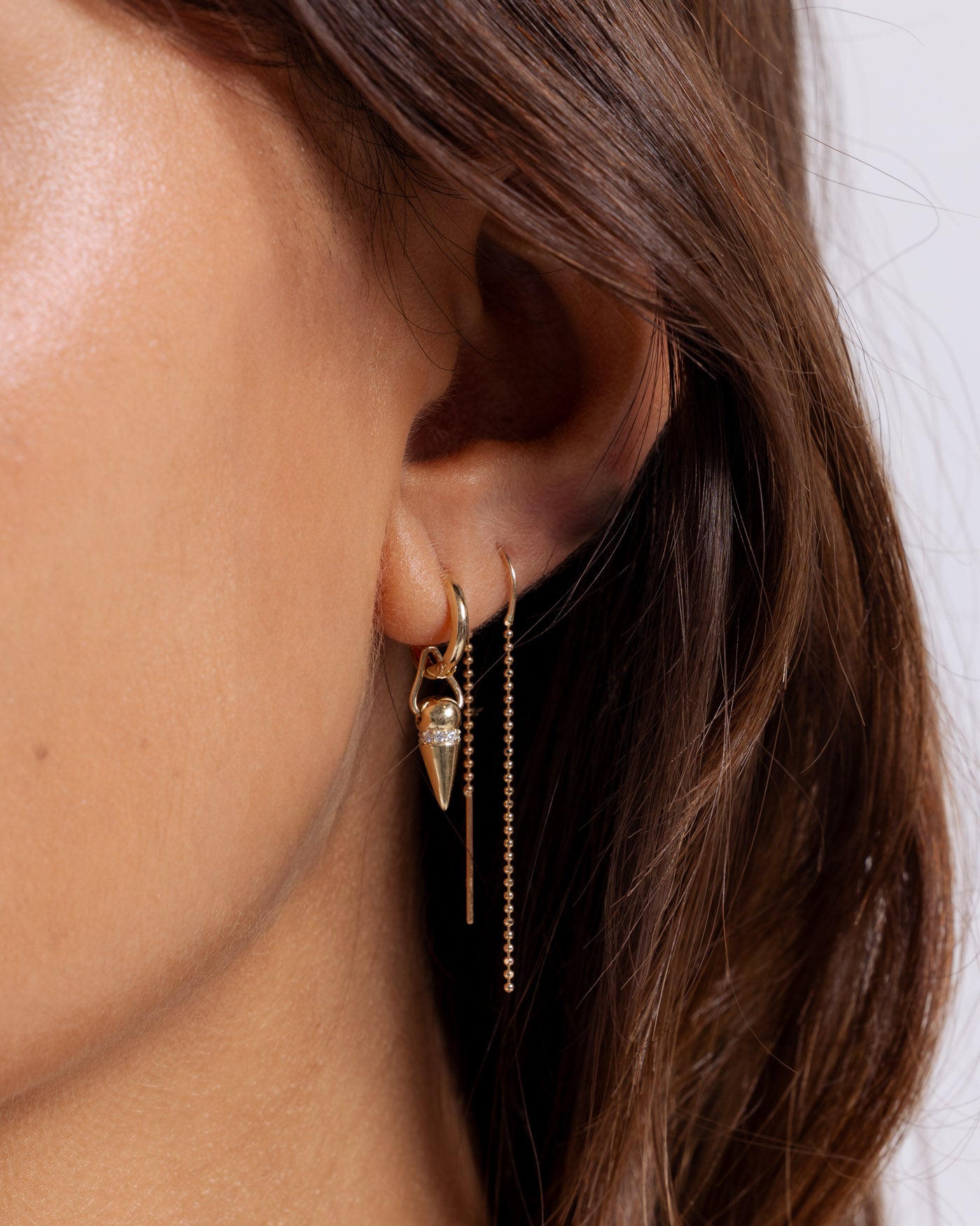 Drop Chain Earrings - Gold