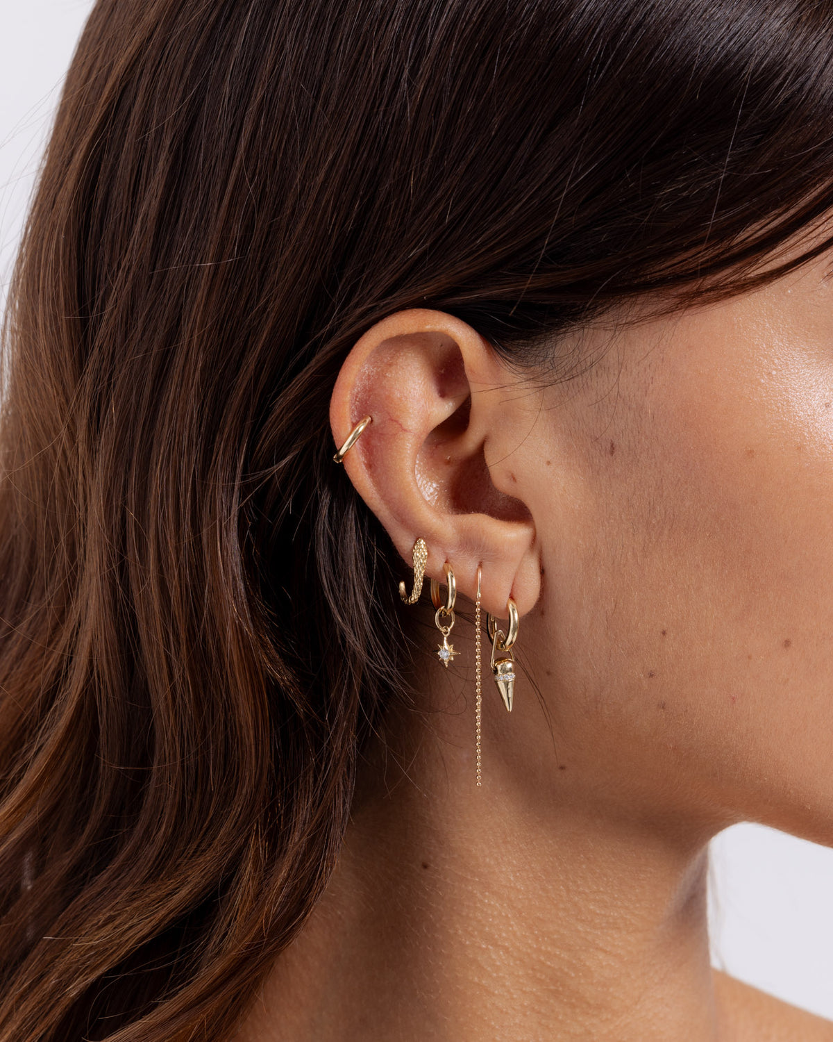 Serpent Earrings - Gold