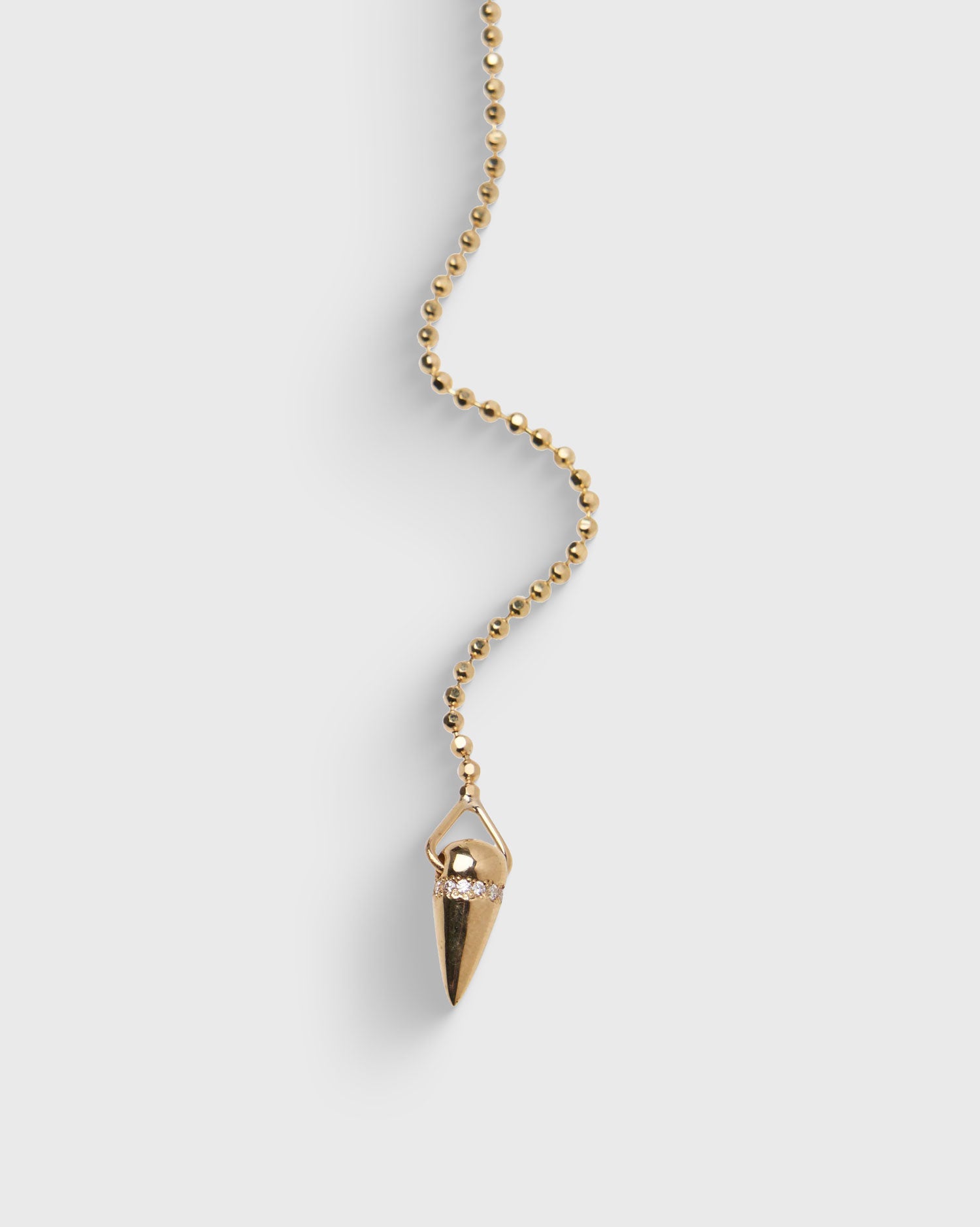 Spike Dew Necklace with Diamonds - Gold