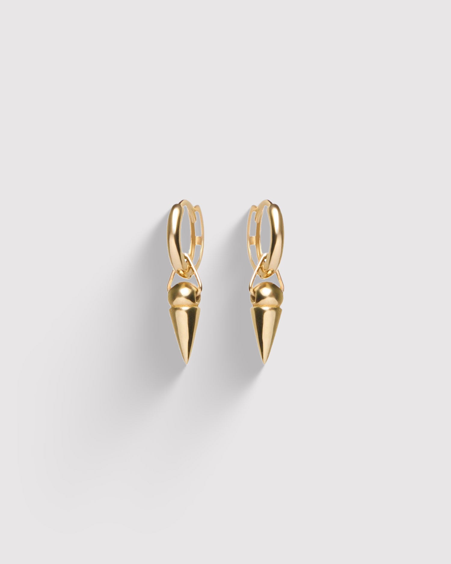 Spike Hoop Earrings - Gold