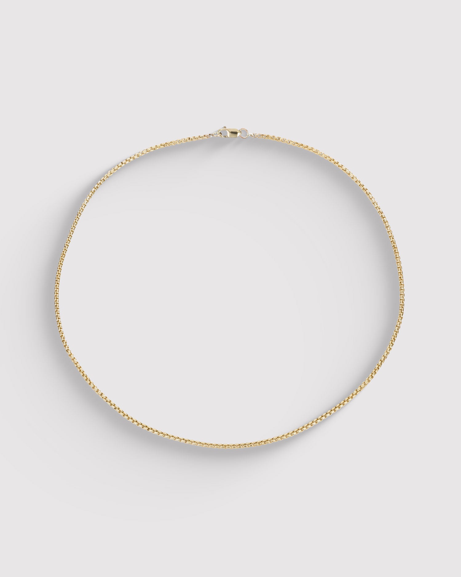 Thin Box Chain Choker - 14K Gold Filled