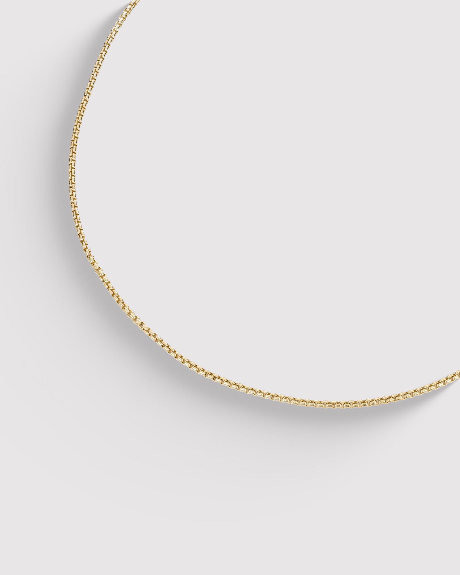 Thin Box Chain Choker - 14K Gold Filled
