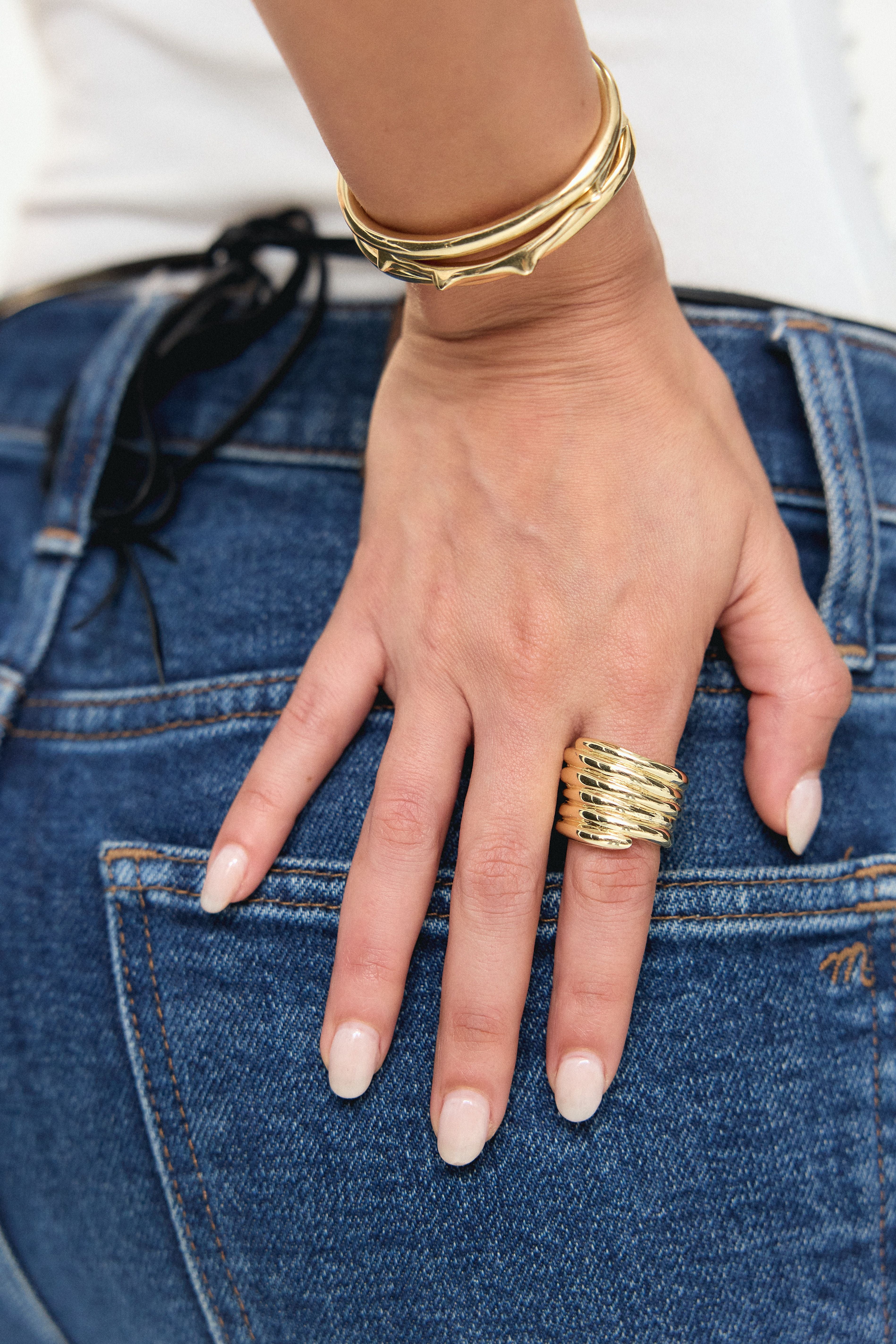 Spiky Bracelet - 14K Gold Plated Brass
