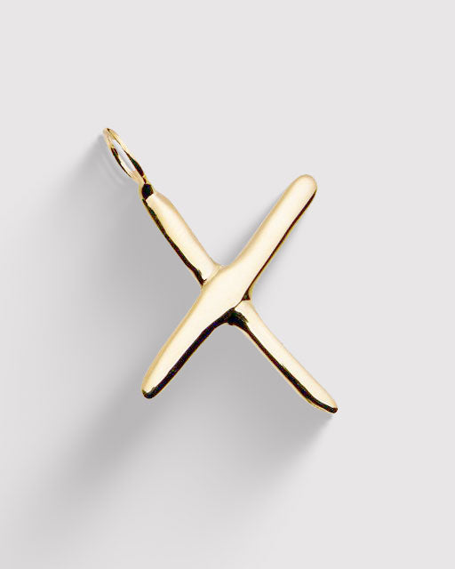 Raw Letter X - Gold