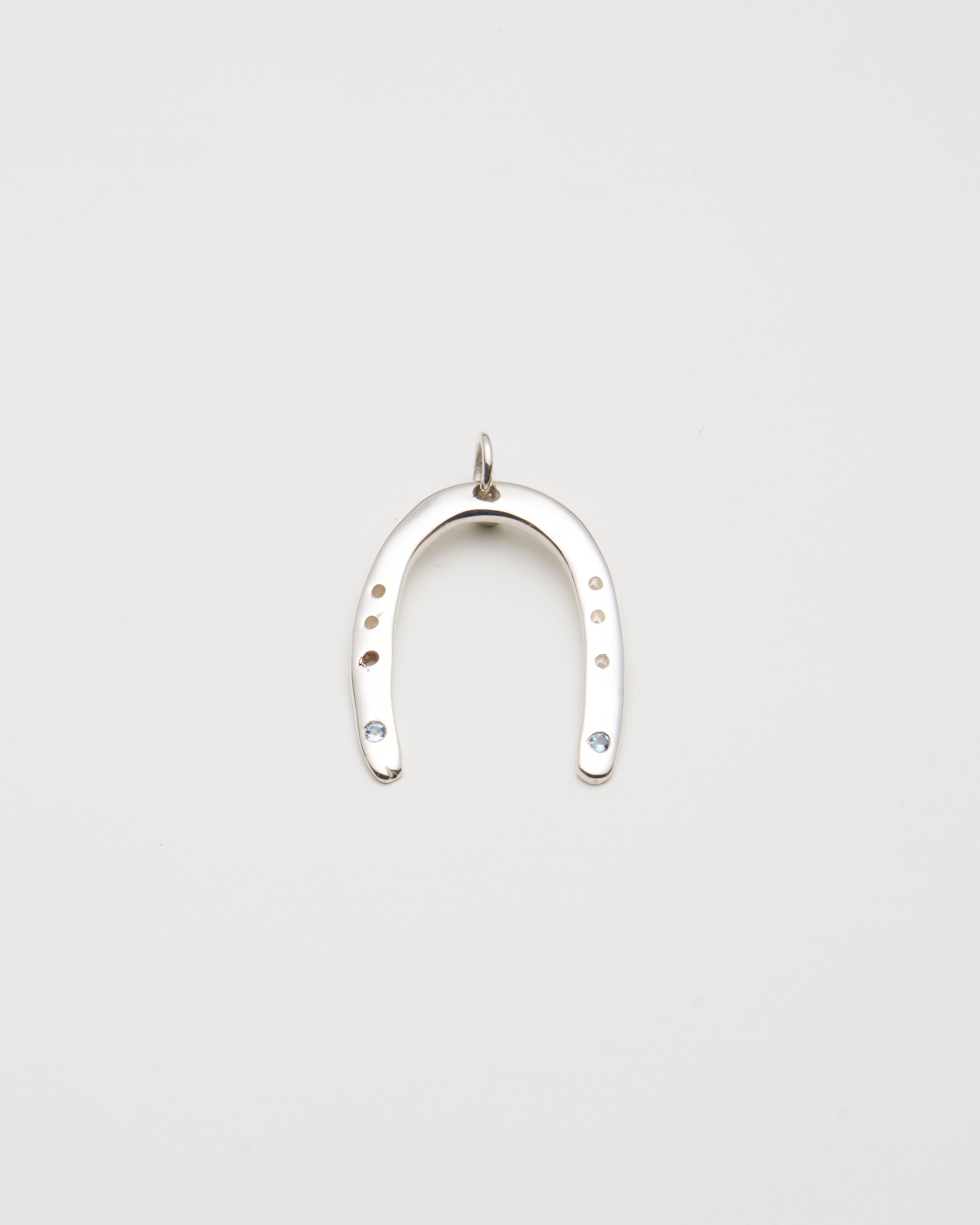 Raw Horseshoe Necklace - Silver
