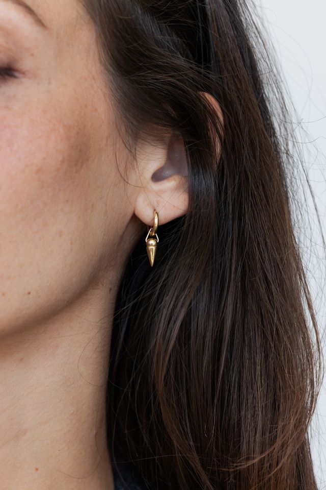 Spike Hoop Earrings - Gold