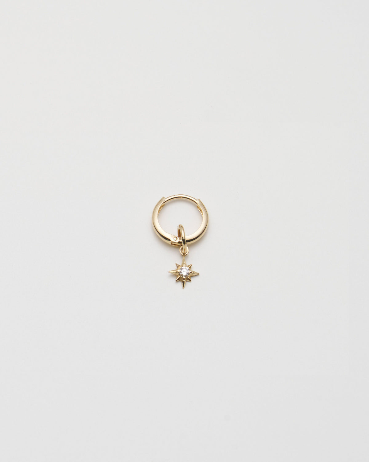 Mini North Star Pendant Earring - Diamond