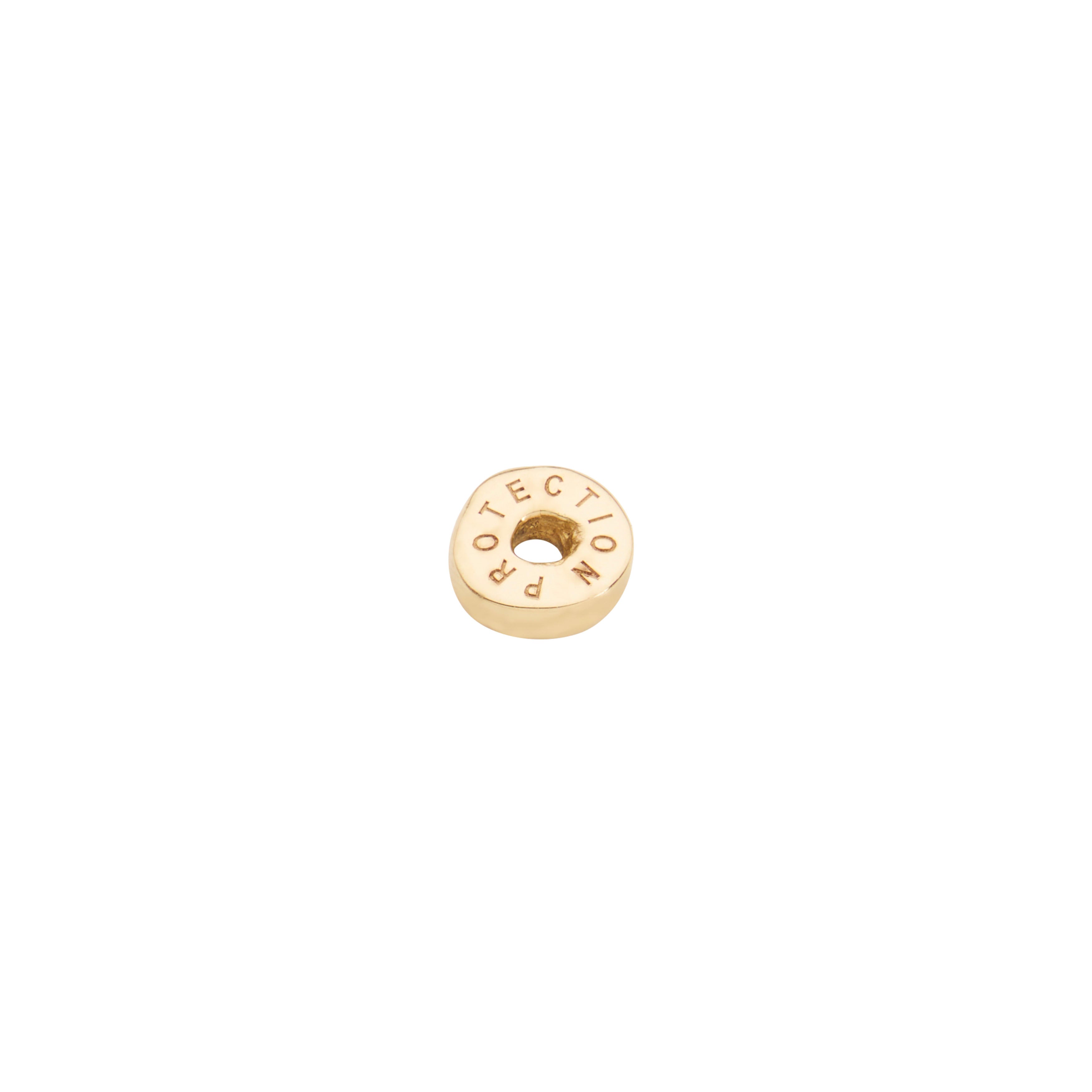 Raw Round Pendant - Gold