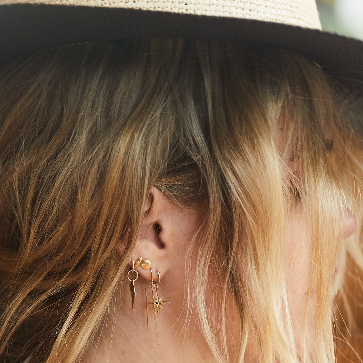 Raw Earrings - Gold