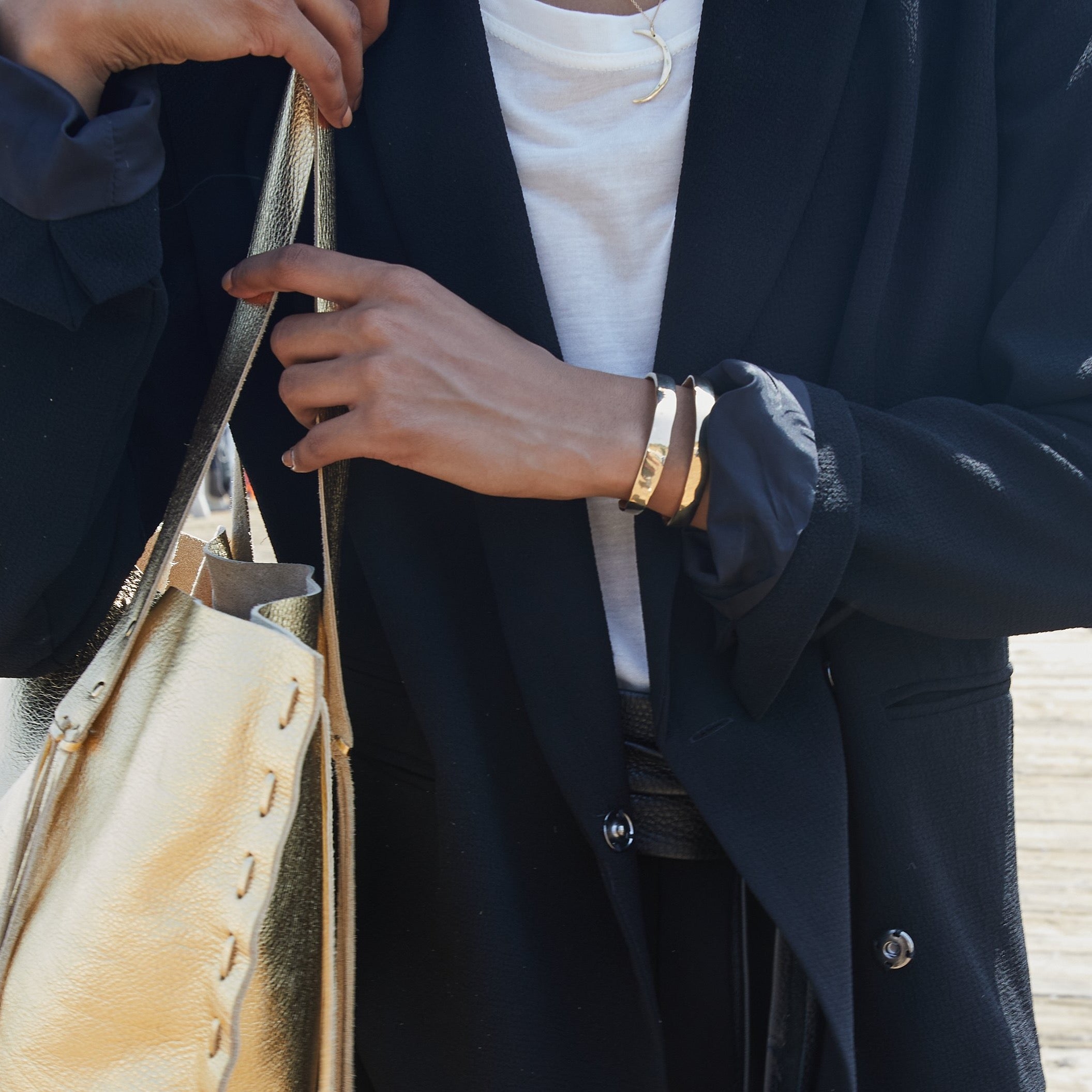 Raw Flat Cuff - 14K Gold Plated