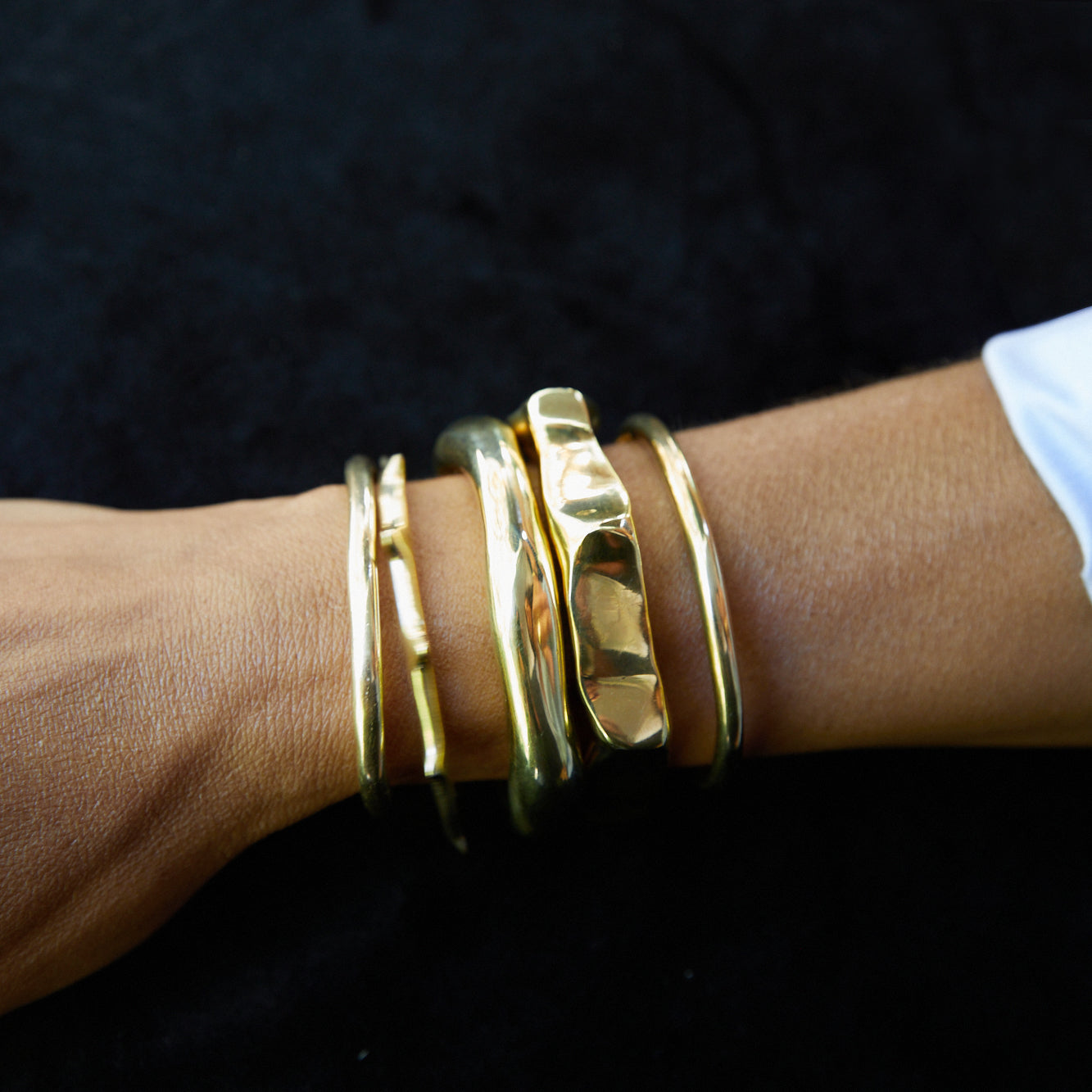 Raw Chunky Spike Cuff - 14K Gold Plated