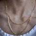 Micro Rectangle Chain Layered Necklace - 14K Gold Filled
