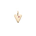 Raw Ruby Small Heart Pendant - Gold