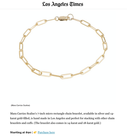 Micro Rectangle Chain Bracelet - 14K Gold Filled