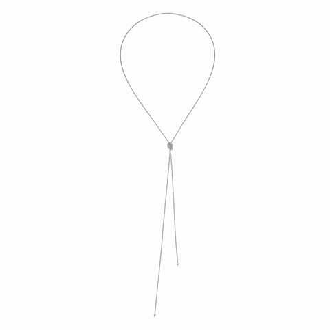 primary image of Knotted Box Chain Necklace - Sterling Silver