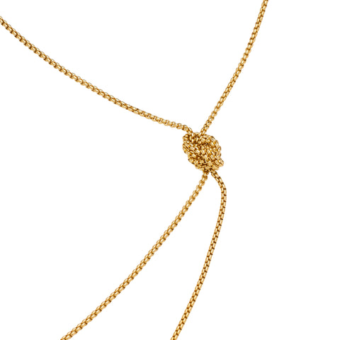 alternate image of Knotted Box Chain Necklace - 14K Gold Filled