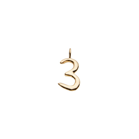 primary image of Raw Numeral 3 - Gold
