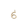 Raw Numeral 6 - Gold