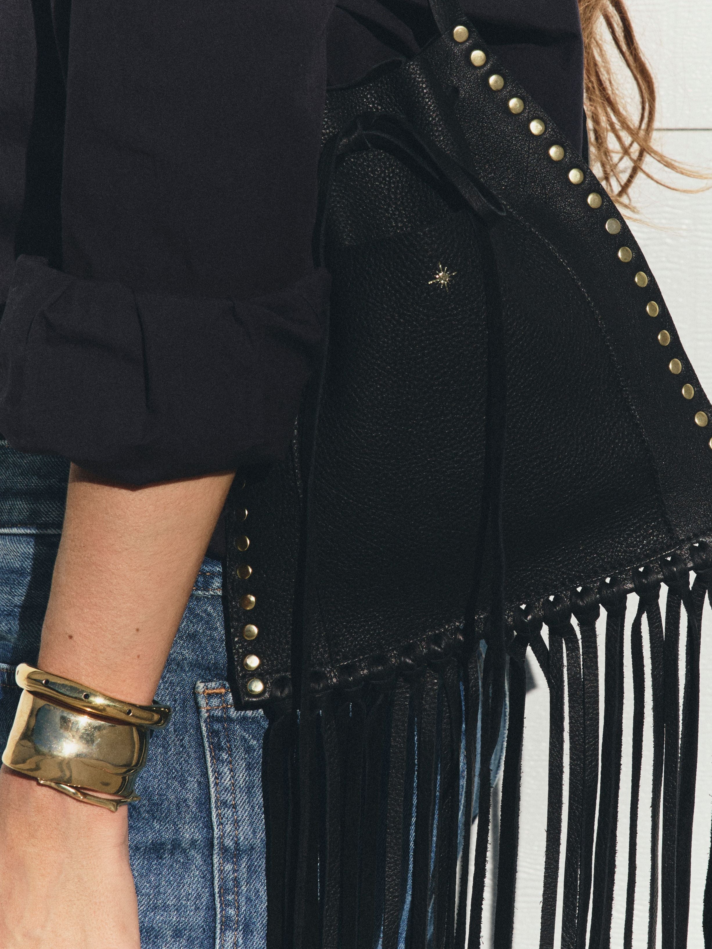 Raw Thick Cuff with Black Onyx MARA & CAROL