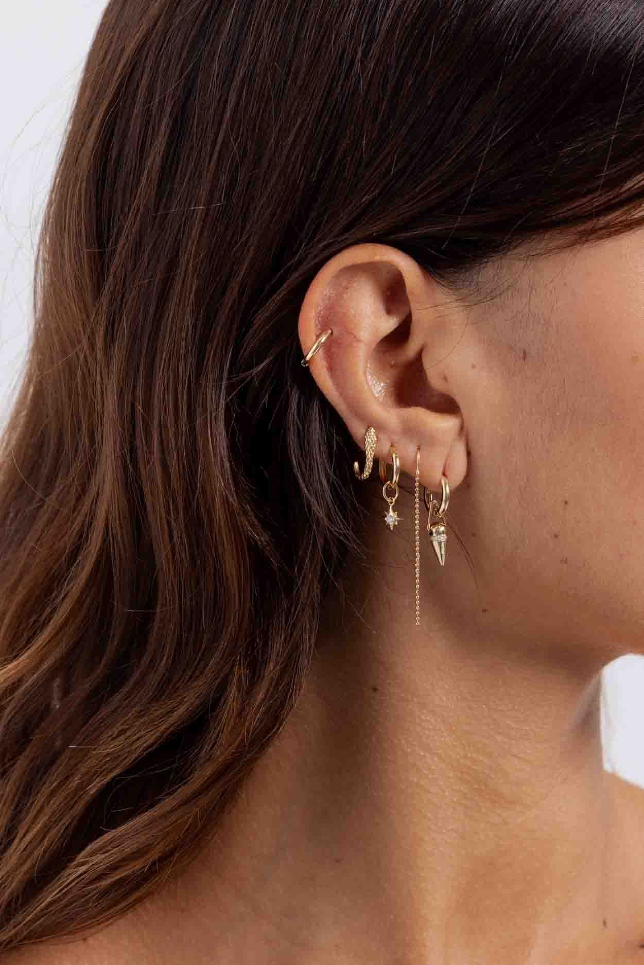 Serpent Earrings - Gold