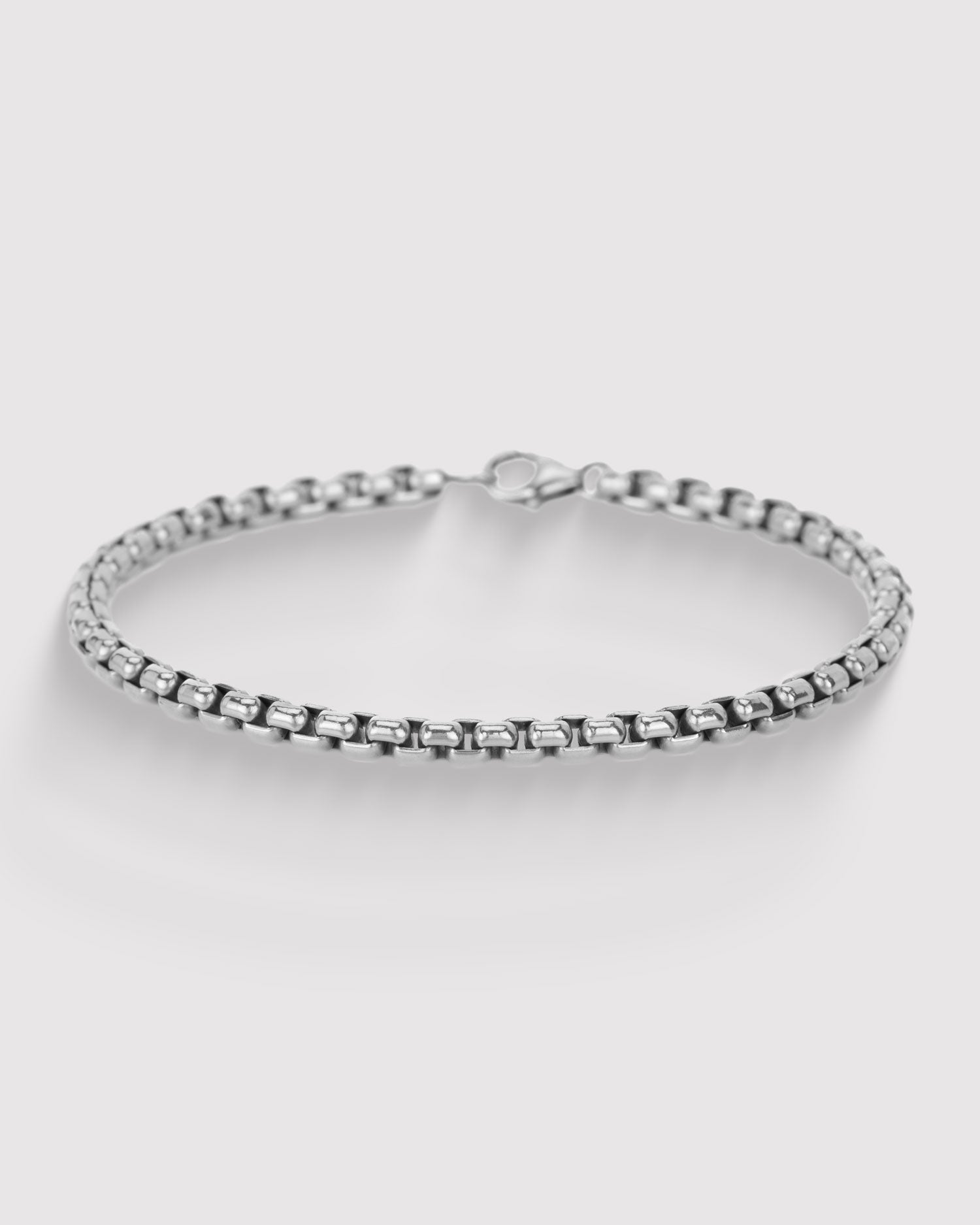 Men's Box Chain Bracelet - Silver