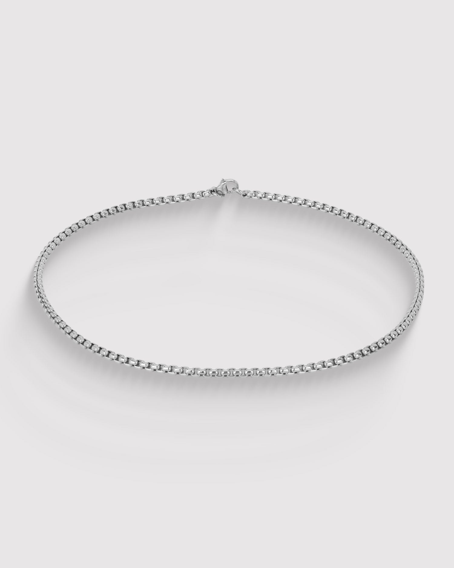 Box Chain Choker - Sterling Silver